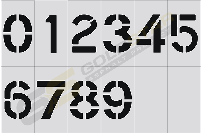24"x12" Number Stencil Kit (12 Piece)
