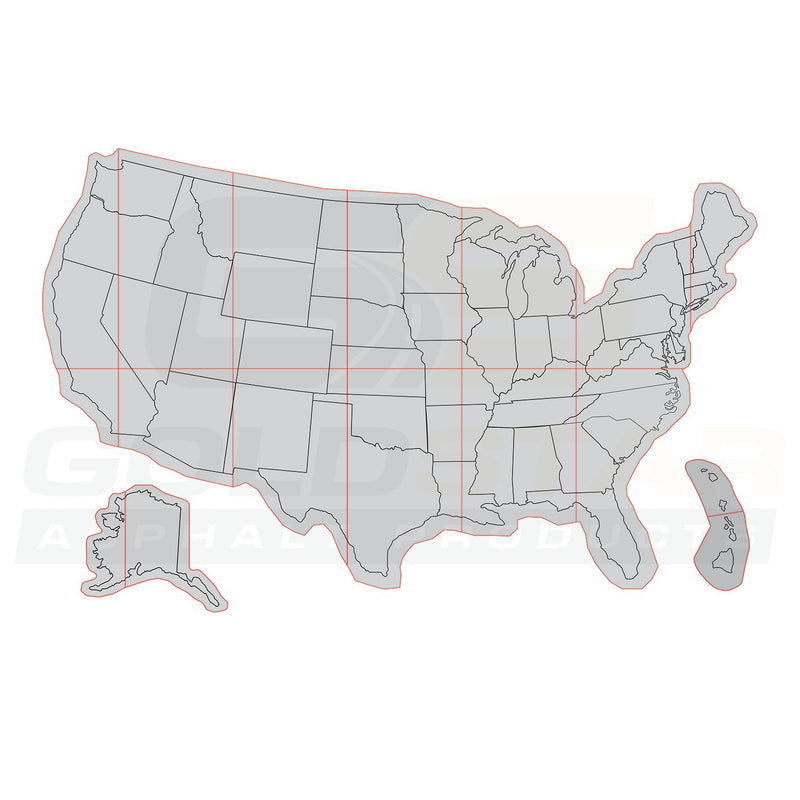 162"x254" US Map Stencil (.125)