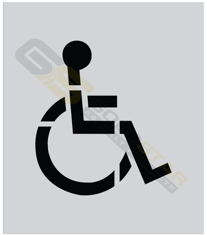 28” Handicap Parking Lot Stencil