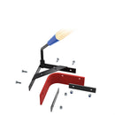 Reversible V-Shaped Asphalt Squeegee - Red Blade