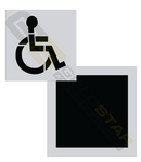 39” Handicap DOT Stencil Background - Outline Parking Lot