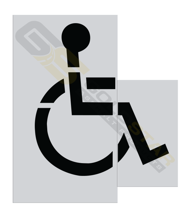 72” Handicap Stencil ADA Parking Lot