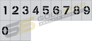 36"x12" Number Stencil Kit (12 Piece)
