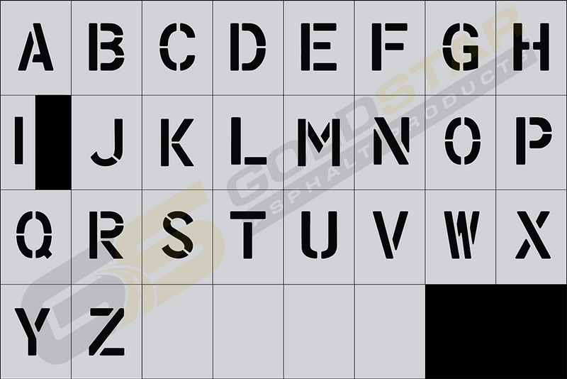 24"x9" Alphabet Stencil Kit (30 Piece)