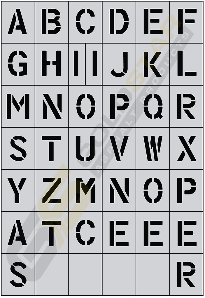 24"x16" Alphabet Stencil Kit (43 Piece)